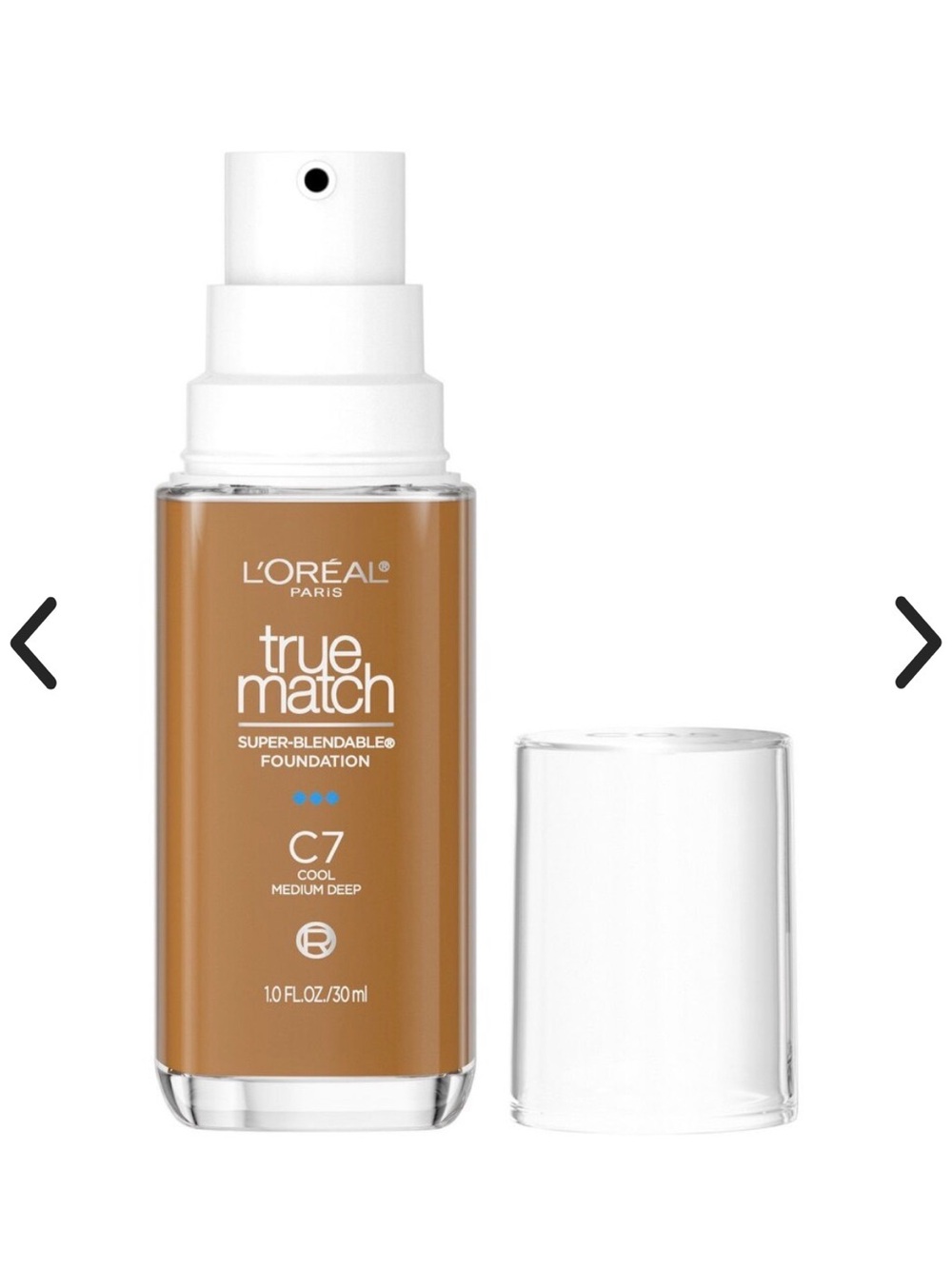 L'Oreal True Match Foundation C7 Cool Medium Deep - Warm Brown Shade